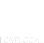 LoveLocal Website and Graphic Design Logo White 250px